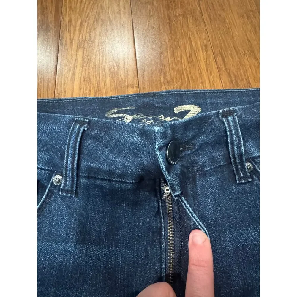 Seven7 Tummyless High Rise Bootcut Jeans Dark Wash Size 16